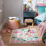 Argos Habitat Kids Enchanted Print Natural Flatweave Rug 80x110cm- Buy online at McGrocer