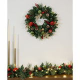 CGH pre-lit Christmas garland with twinkling LED lights 9ft - British product
