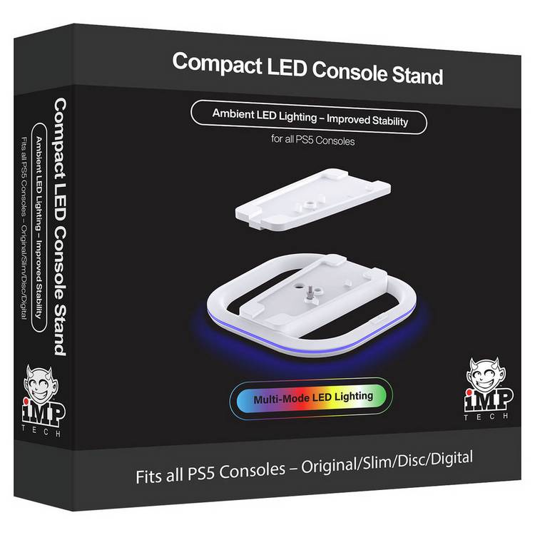 iMP compact LED console stand for PS5, imported from the UK