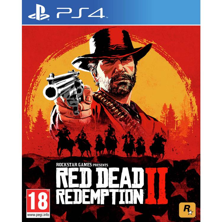 Red Dead Redemption 2 PS4 game disc cover art, UK version