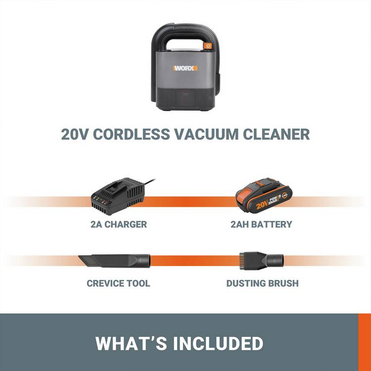 Worx cordless vacuum cleaner compact 20V, UK version