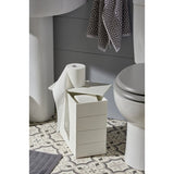 Argos Home white wooden toilet roll holder storage cupboard, UK version