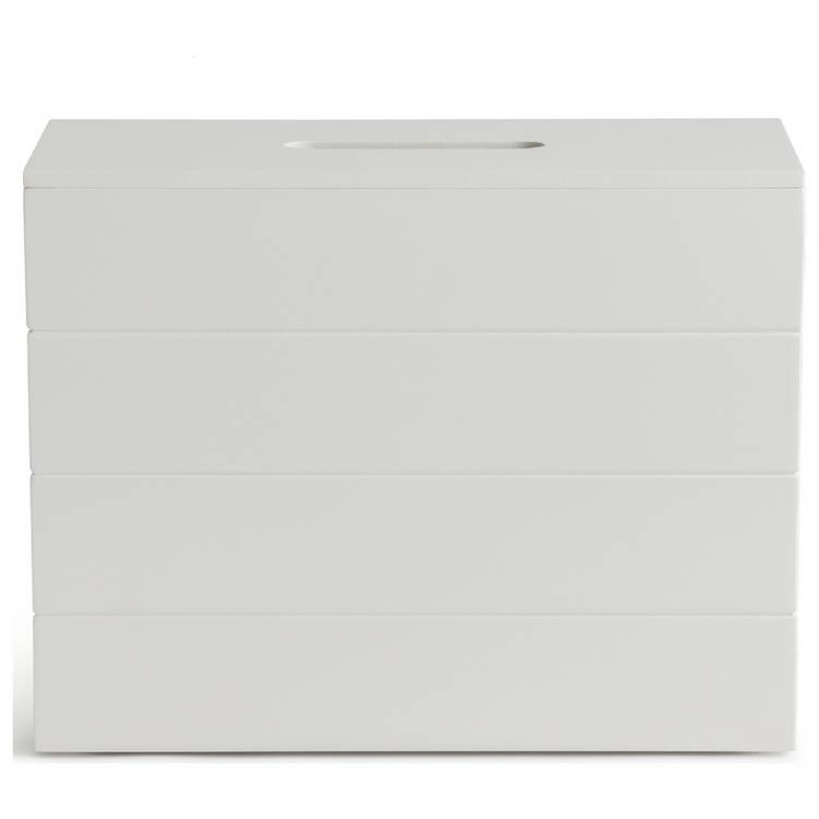 Argos Home white wooden toilet roll holder storage cupboard, UK version