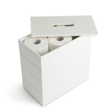 Argos Home white wooden toilet roll holder storage cupboard, UK version