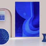 Argos Habitat 60 Ripple Rug by Simone Brewster Blue Wool Rug 160x230cm- Buy online at McGrocer