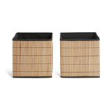 Habitat bamboo storage boxes set of 2 natural, imported from the UK