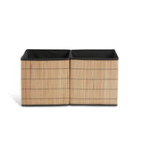 Habitat bamboo storage boxes set of 2 natural, imported from the UK