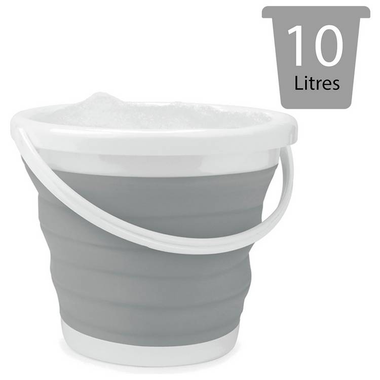 Beldray collapsible laundry bucket grey 10 litre, imported from the UK