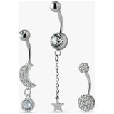 Argos Revere Surgical Steel Belly Bars Set of 3- Buy online at McGrocer