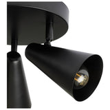 Argos Home matte black steel 3-light spotlight plate (British brand)