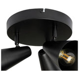 Argos Home matte black steel 3-light spotlight plate (British brand)