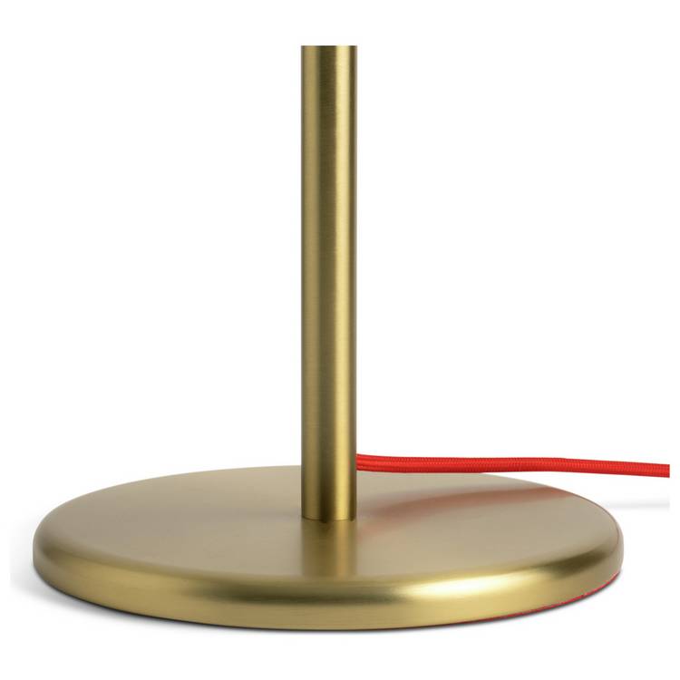 Habitat Hub table lamp with brass base and glass shade, UK version