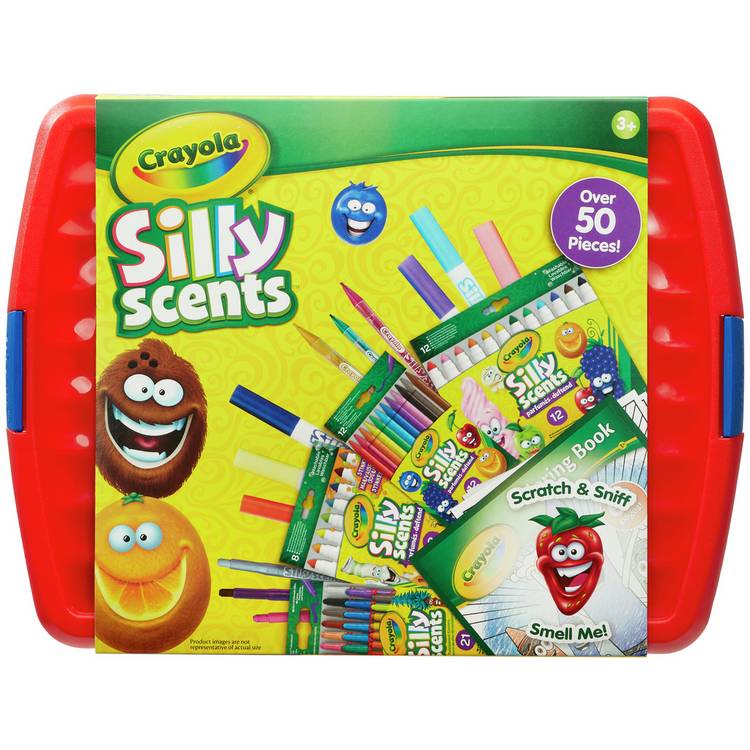 Crayola Silly Scents Tub 50-piece art set, imported from the UK