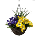 Garden XP artificial hanging basket with pansies - British product