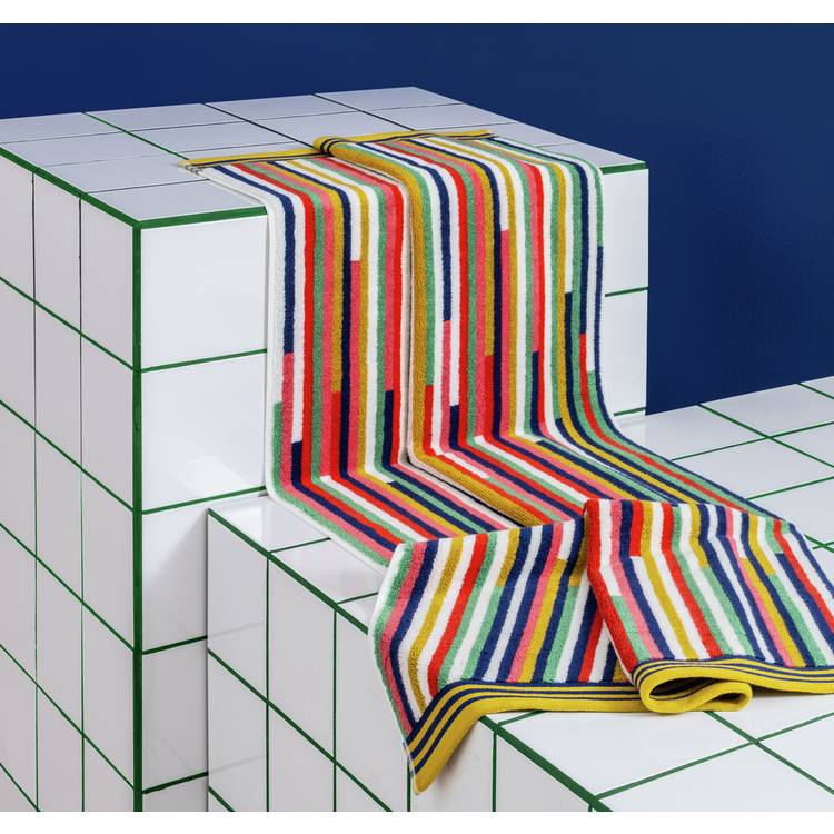 Habitat Klee Stripe bath sheet by Margo Selby - British product