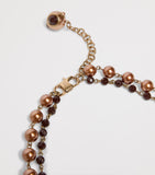 Weekend Max Mara layered bead necklace with cut-glass stones (British brand)