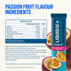 Liquid I.V. passion fruit electrolyte powder sachets 3-pack, imported from the UK
