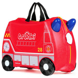 Trunki Frank Firetruck ride-on suitcase red, imported from the UK