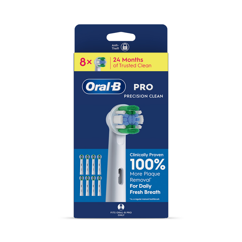 Oral-B Precision Clean toothbrush heads 8 Count, UK version