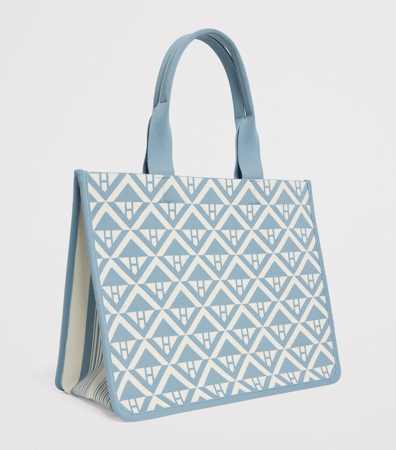Harrods medium geometric tote bag in cotton, UK version