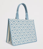 Harrods medium geometric tote bag in cotton, UK version