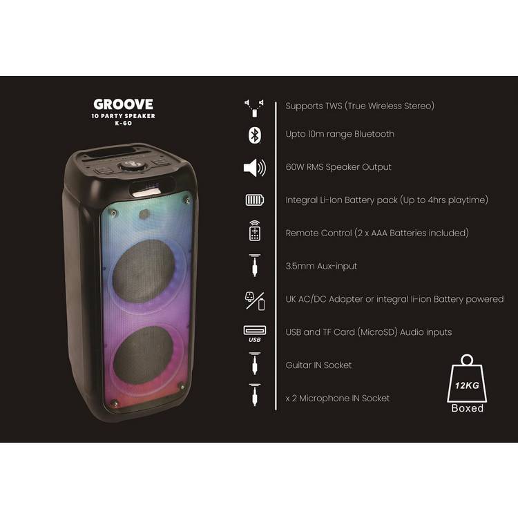 Acoustic Solutions K60 Bluetooth party speaker 60W (British brand)