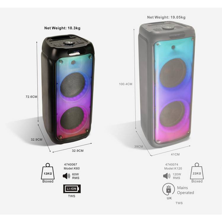 Acoustic Solutions K60 Bluetooth party speaker 60W (British brand)
