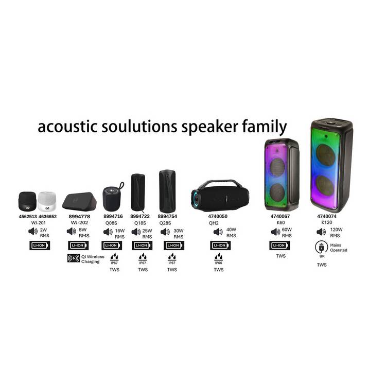 Acoustic Solutions K120 Bluetooth party speaker 120W, UK version