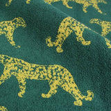 furn hand towel leopard pattern teal green 85x50cm, UK version