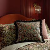 Habitat cushion Blackthorn velvet green, imported from the UK
