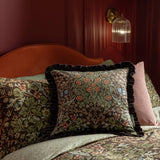 Argos Habitat x Morris & Co. Blackthorn Velvet Cushion Green 43cm- Buy online at McGrocer