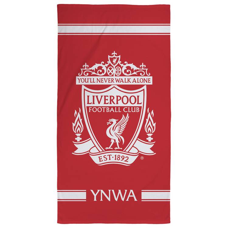 Liverpool FC beach towel red and white 150x75cm - British product
