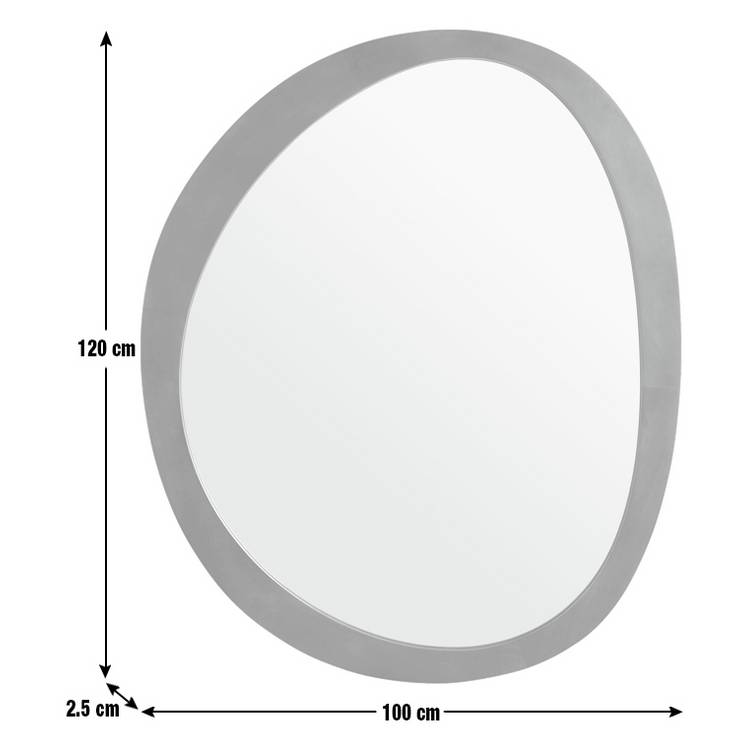 Habitat wall mirror irregular mango wood 120x100cm (British brand)