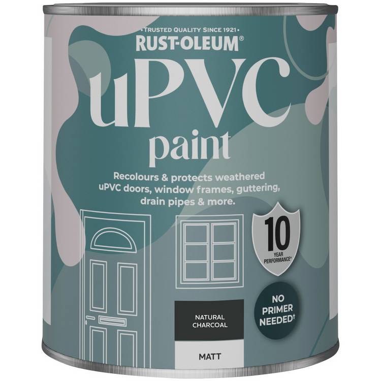 Rust-Oleum uPVC Paint Natural Charcoal 750ml - British product