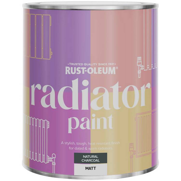 Rust-Oleum radiator paint Natural Charcoal 750ml (British brand)