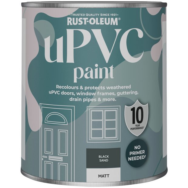 Rust-Oleum uPVC Matt Paint Black Sand 750ml (British brand)