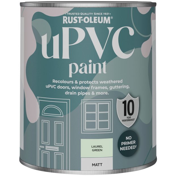Rust-Oleum uPVC paint Laurel Green 750ml, imported from the UK