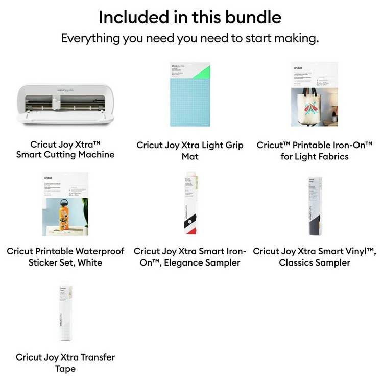 Cricut Joy Xtra smart cutting machine starter pack with materials (British brand)