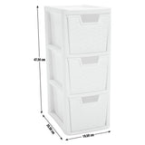 Argos rattan storage tower white 3 drawer - British product