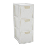 Argos Argos Home Rattan 3 Drawer Storage Tower - White- Buy online at McGrocer