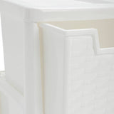 Argos rattan storage tower white 3 drawer - British product