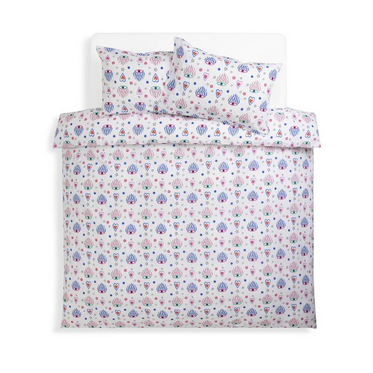 Habitat cotton eyes heart print bedding set single, UK version