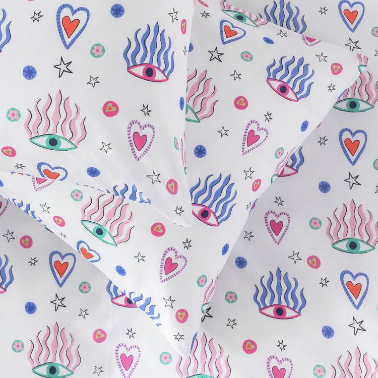 Habitat cotton eyes heart print bedding set single, UK version
