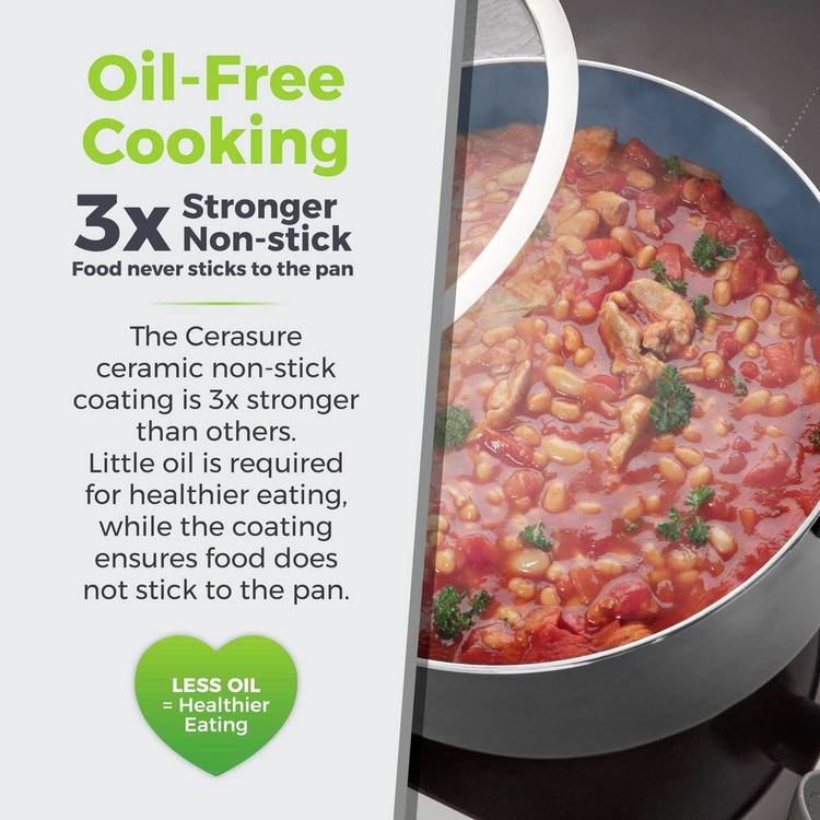 Tower Cerasure 24cm stock pot ceramic non-stick, UK version