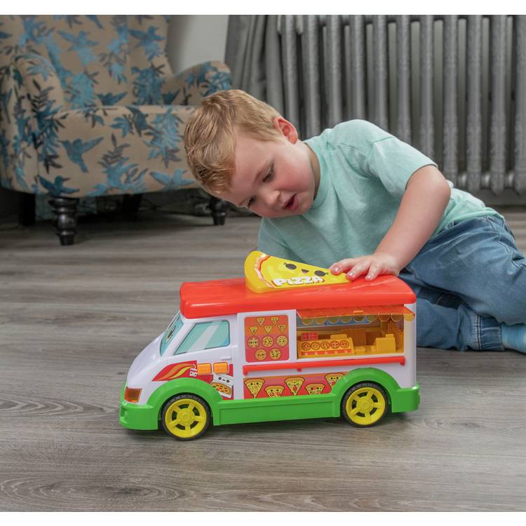 Chad Valley large pizza van toy with lights and sounds, imported from the UK