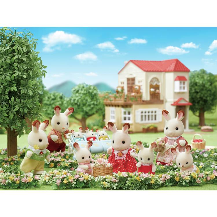 Sylvanian Families Chocolate Rabbit Family toy set (British brand)