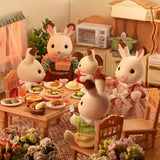 Sylvanian Families Chocolate Rabbit Family toy set (British brand)
