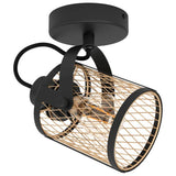 EGLO Dellow black steel spotlight - British product
