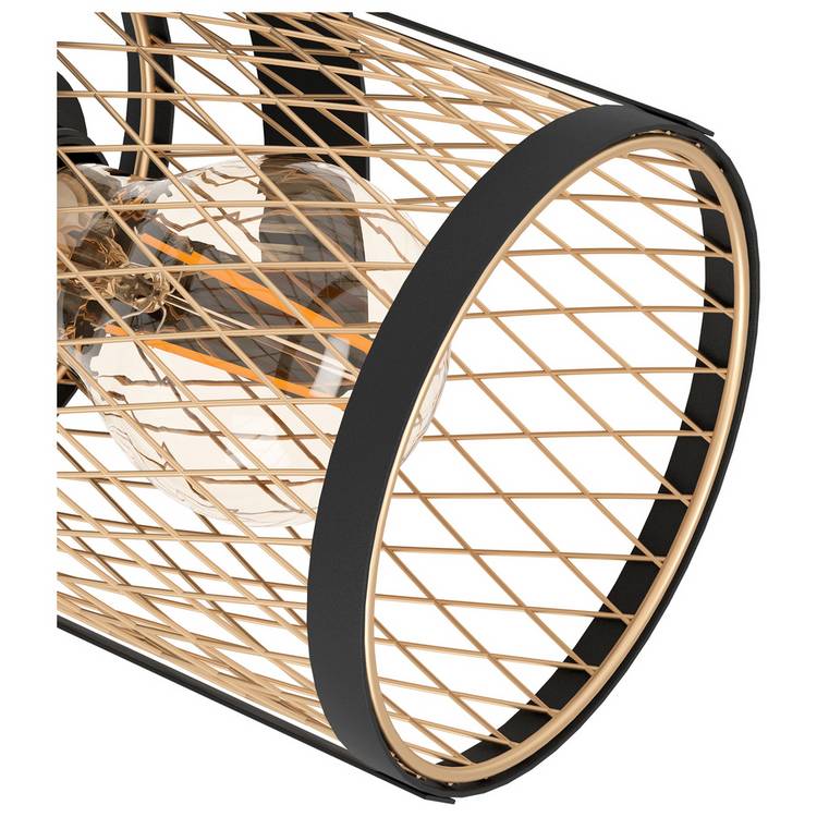 EGLO Dellow black steel spotlight - British product