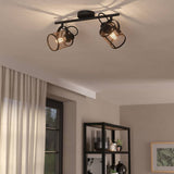 Argos EGLO Dellow Steel 2 Light Spotlight - Black- Buy online at McGrocer